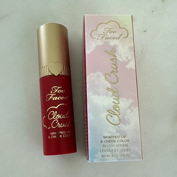 Too Faced Cloud Crush Whipped Lip and Cheek Color Red Velvet - Picture 1 of 3